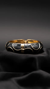 Luna Black Bangle